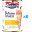 BUTCHER'S Delicious Dinners s kuracím 400g x 6