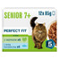 PERFECT FIT Senior 7+ Mix Príchutí 12 x 85g krmivo pre starších mačky