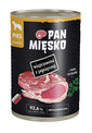 PAN MIĘSKO Bravčové mäso s jahňacím mokrá strava pre psov 400 g