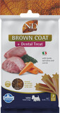 FARMINA N&D Brown Dental Treat Coat Lamb Mini 60g Dentálna maškrta pre psov