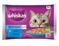 WHISKAS Adult kapsička 4x85g Rybie pochúťky krmivo pre dospelé mačky v želé s: lososom, tuniakom