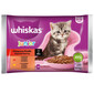 WHISKAS Junior vrecko 4x85g Classic Meals krmivo pre mačiatka v omáčke s hovädzím a kuracím mäsom