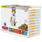 HILL'S Science Plan Feline Young Adult Sterilised Cat Multipack s kuracím mäsom, s pstruhom, s tuniakom, s lososom 12x85 g