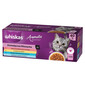 WHISKAS Adult 40x85g Bravčová kapsička s mrkvou, kuracím mäsom, kúskami oceánskych rýb, lososom a hráškom