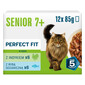 PERFECT FIT Senior 7+ Mix Príchutí 12 x 85g krmivo pre starších mačky