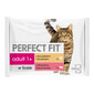 Perfect Fit Kot Adult Beef and Chicken 4x85g - krmivo pre mačky v hovädzej a mrkvovej omáčke, kuracím mäsom a hráškom 340g